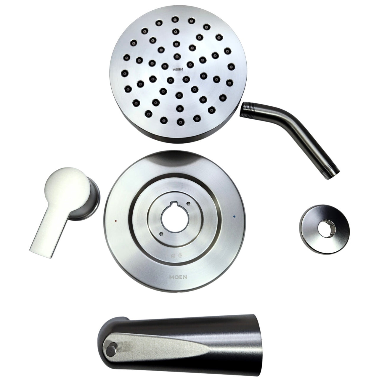 Moen 82628SRN Rinza Round Bathtub and Shower Faucet with Valve - Brushed Nickel