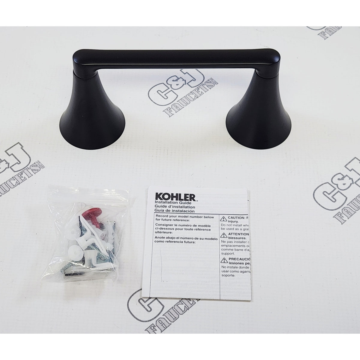 Kohler 35930-BL Buckley 9" Towel Bar - Matte Black
