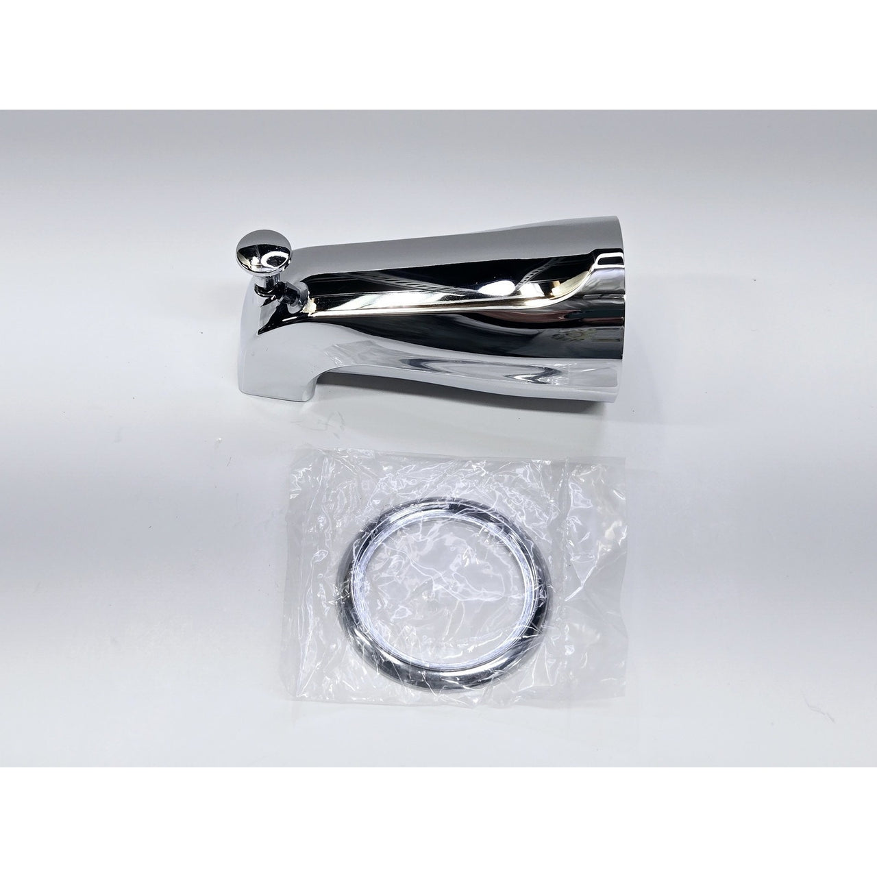 Signature Hardware 400907 Glenley 5-1/8" Integrated Diverter Tub Spout - Chrome