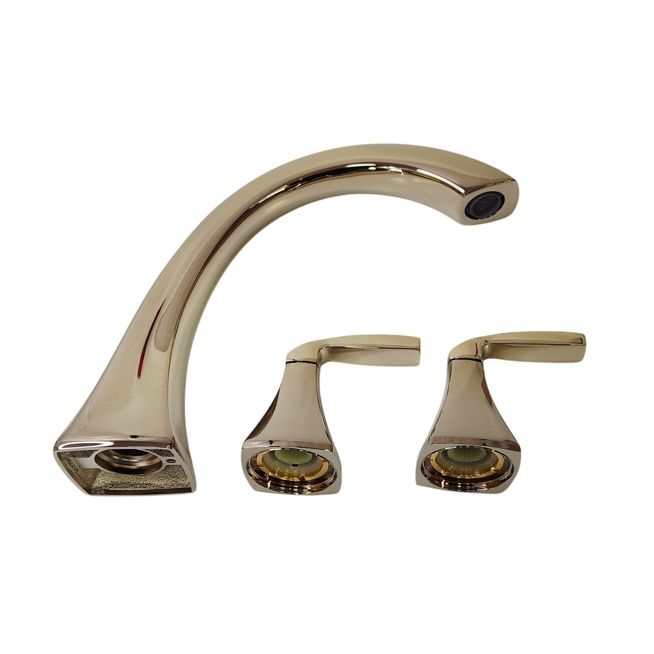 Moen T693NL Voss Deck Mounted Roman Tub Filler Trim Less Valve - Polished Nickel