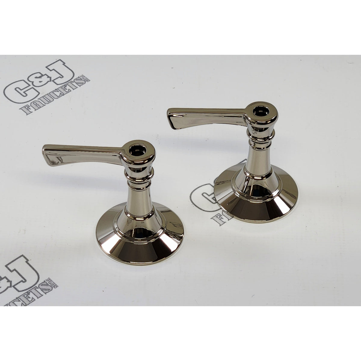 Signature Hardware SHMA449003PN Marceau Lever Handles - Polished Nickel
