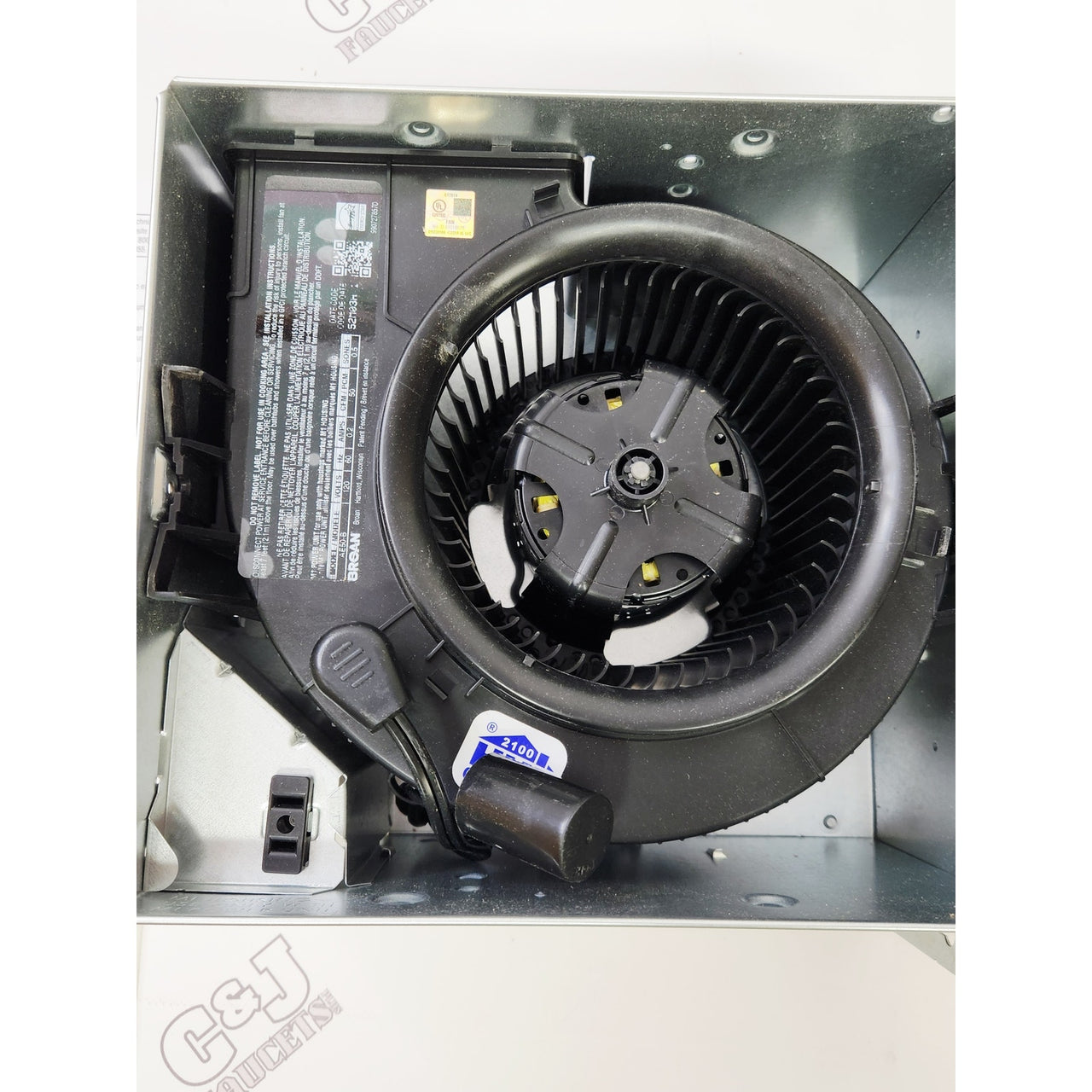 Broan AE50 50 CFM InVent Ceiling Mounted Energy Star Certified Bath Fan - White
