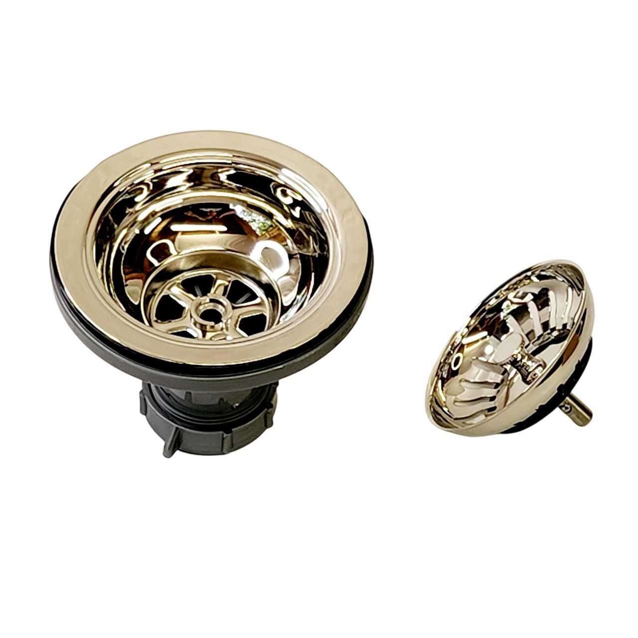 Newport Brass 122LS/15 Solid Brass Post Type Basket Strainer - Polished Nickel