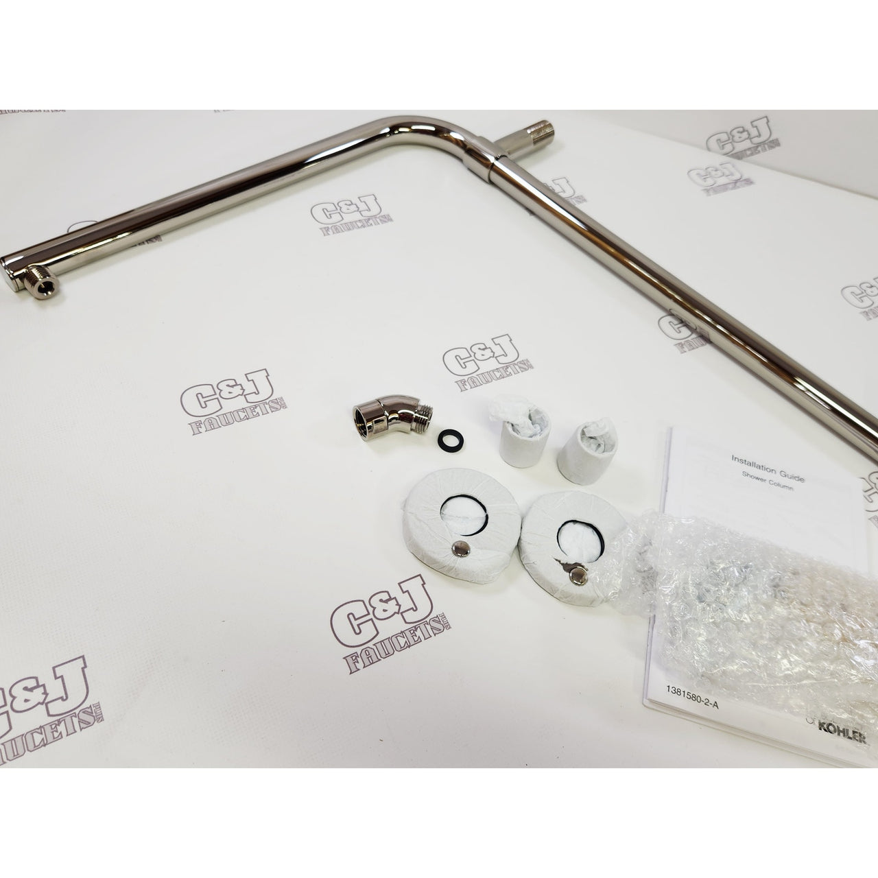 Kohler 45210-SN HydroRail-R Wall Mount Beam Shower Retrofit - Polished Nickel