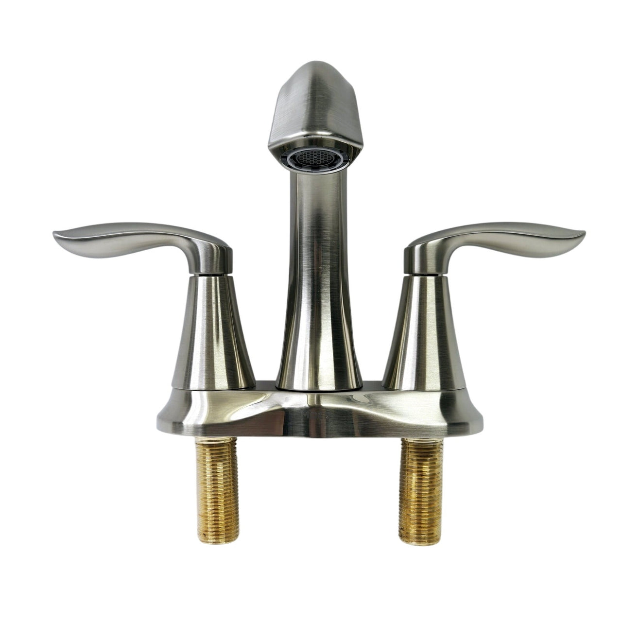 Moen 6410BN Eva 4" Centerset 2-Handle High-Arc Bathroom Faucet - Brushed Nickel
