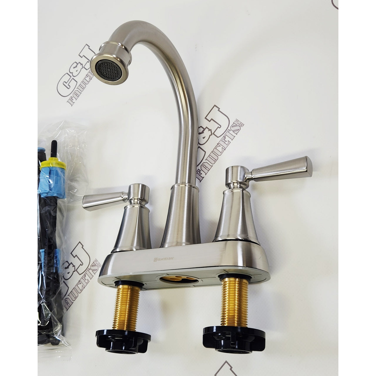 Glacier Bay 1006 570 146 Melina 1.2 GPM Centerset Faucet - Brushed Nickel