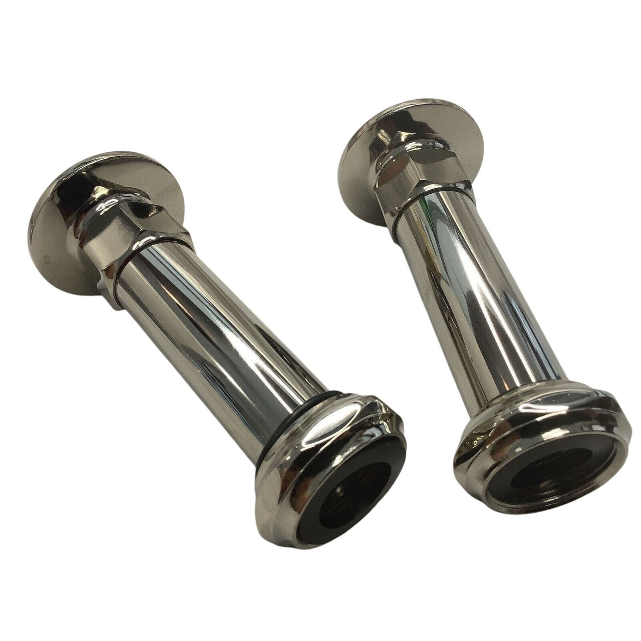 Signature Hardware 418109 4" Wall-Mount Coupler, Set of 2 - Polished Nickel