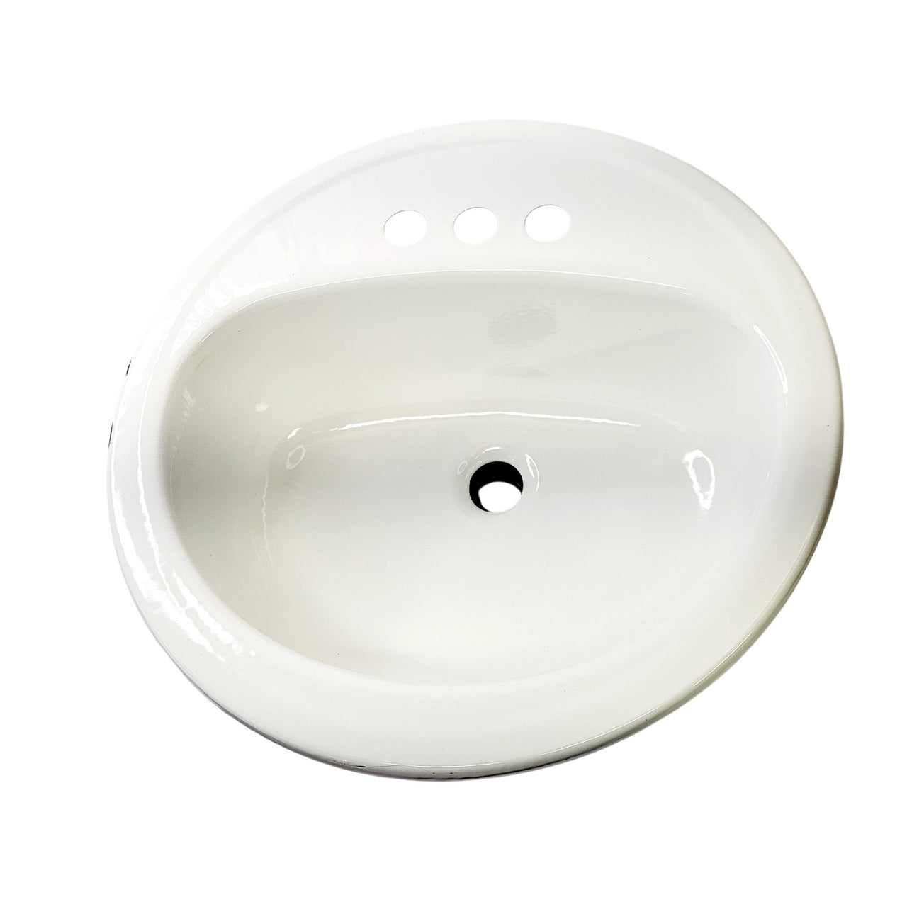 Proflo PFS194RWH Getchell 19" Circular Enameled Steel Bathroom Sink - White READ