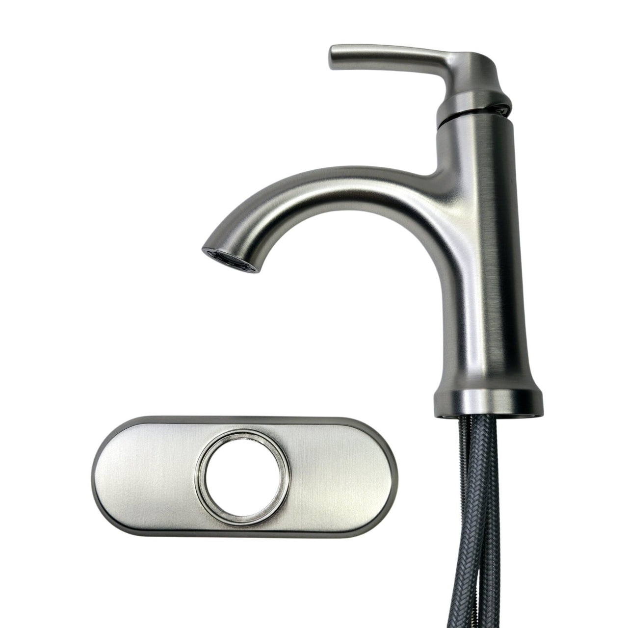 Moen 84980SRN Wellton 4" Single Hole Bathroom Faucet - Spot Resist Brush Nickel