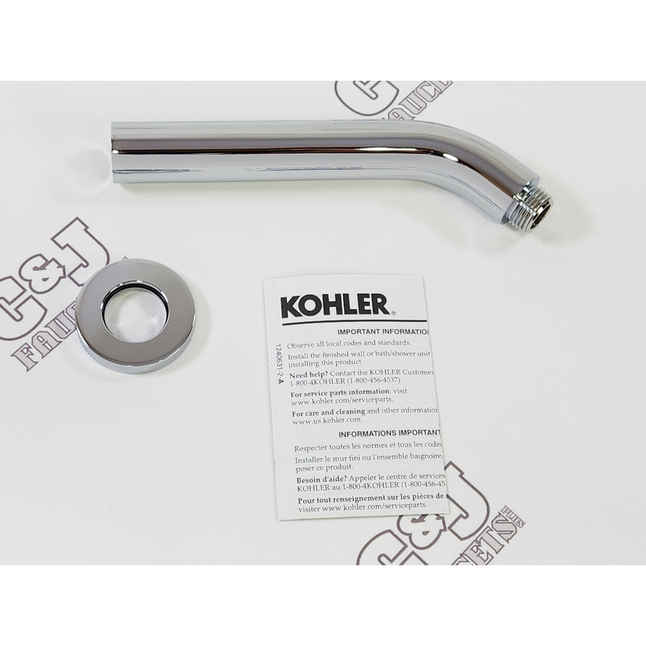 Kohler 98358-CP Exhale Shower Wall Mounted Shower Arm - Chrome