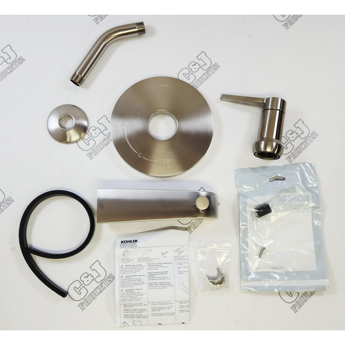 Kohler TLS97074-4-BN Pitch Bath and Shower Trim Kit - Brushed Nickel