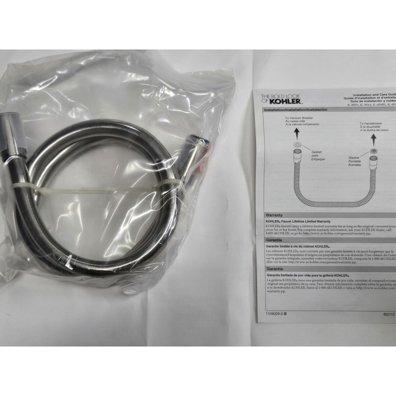 Kohler 98359-BN Awaken 60-Inch Smooth Shower Hose - Vibrant Brushed Nickel