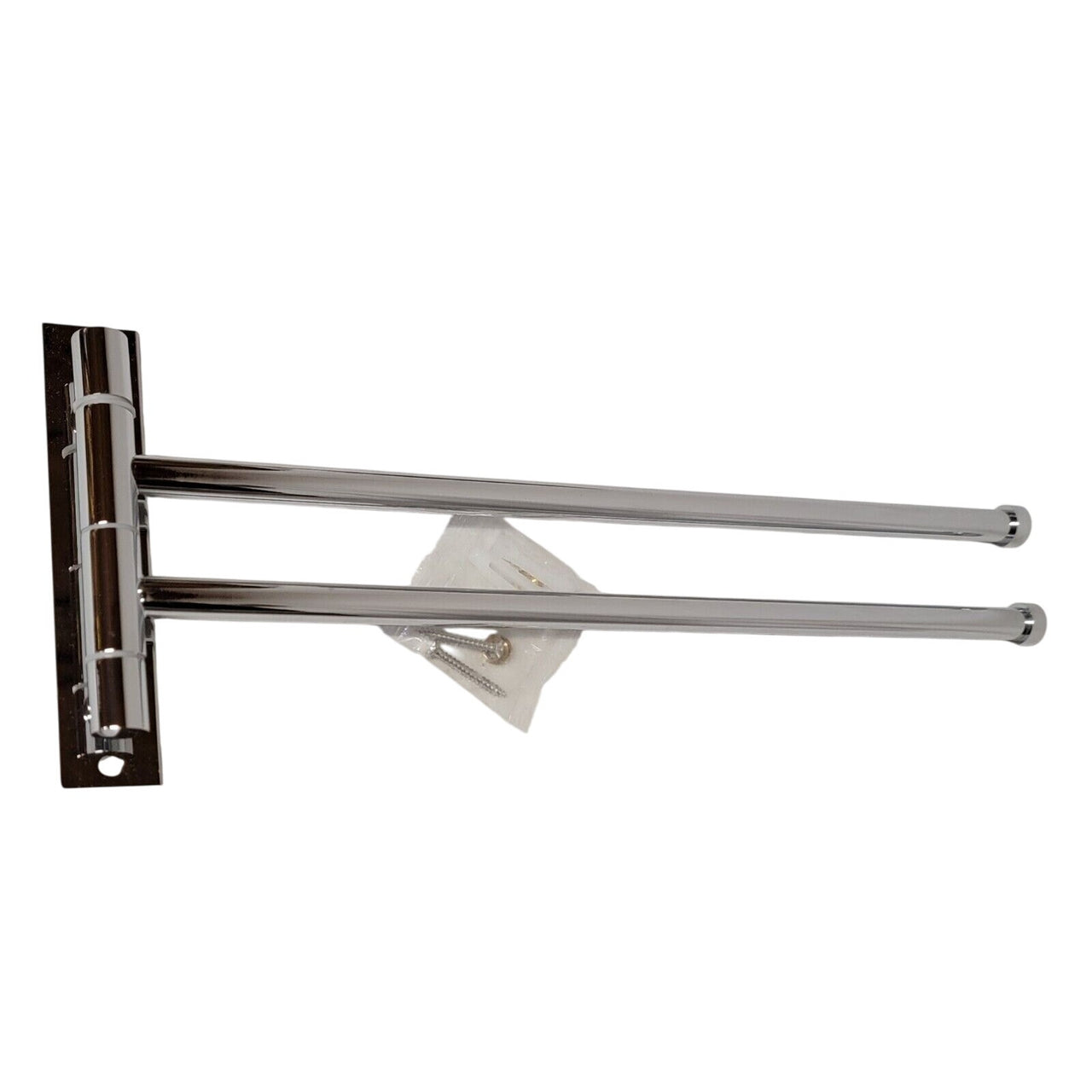 Signature Hardware 296082 Solid Brass Double Swing Towel Bar - Polished Chrome*