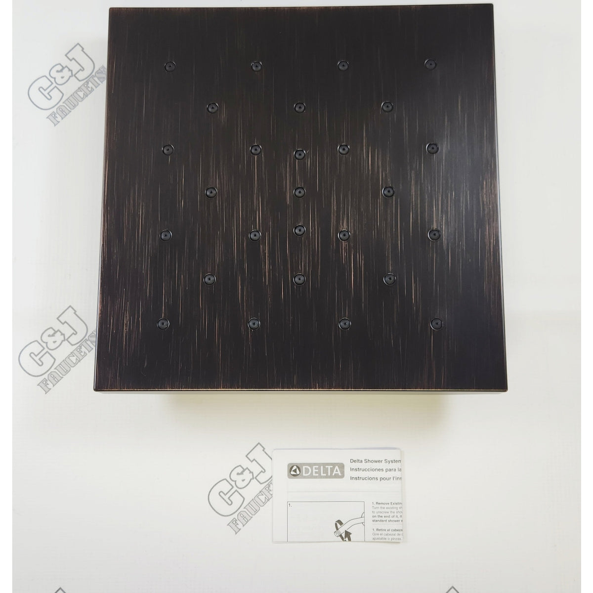 Delta 52161-RB H2Okinetic 1.75 GPM 12" Square Shower Head - Venetian Bronze