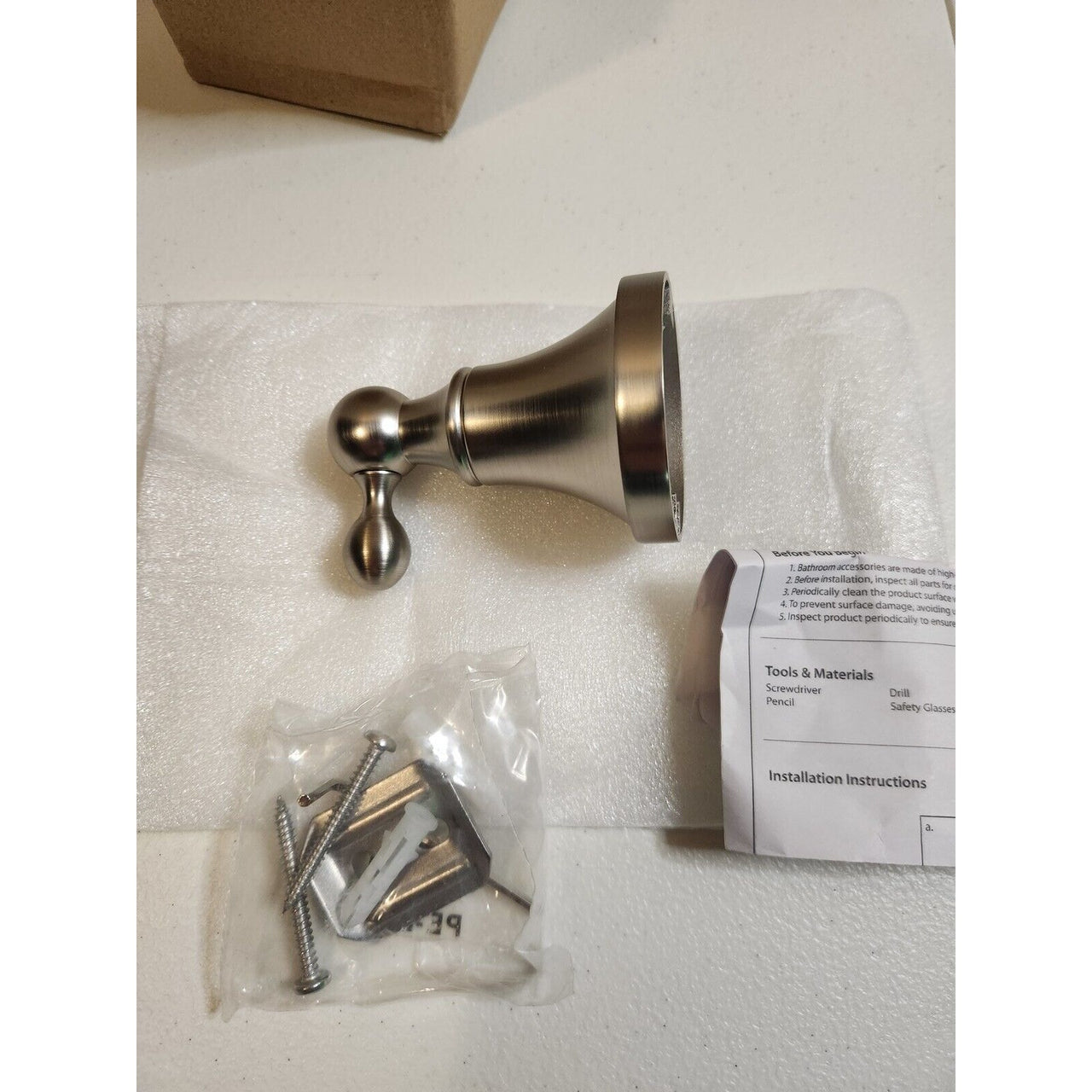 Signature Hardware 353547 Seattle Robe Hook - Brushed Nickel