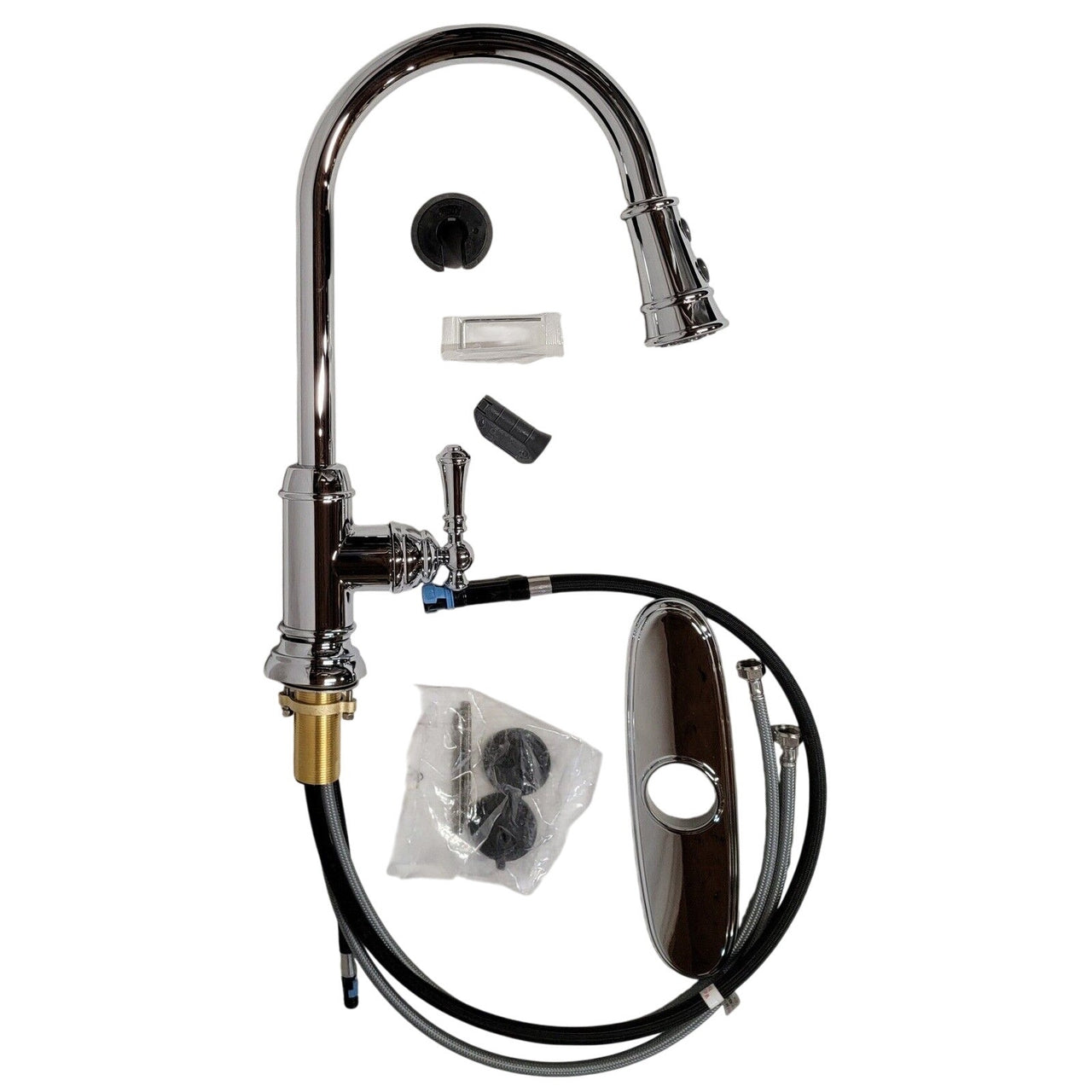 Signature Hardware 448171 Amberley 1.8 GPM Pull-Down Kitchen Faucet - Chrome