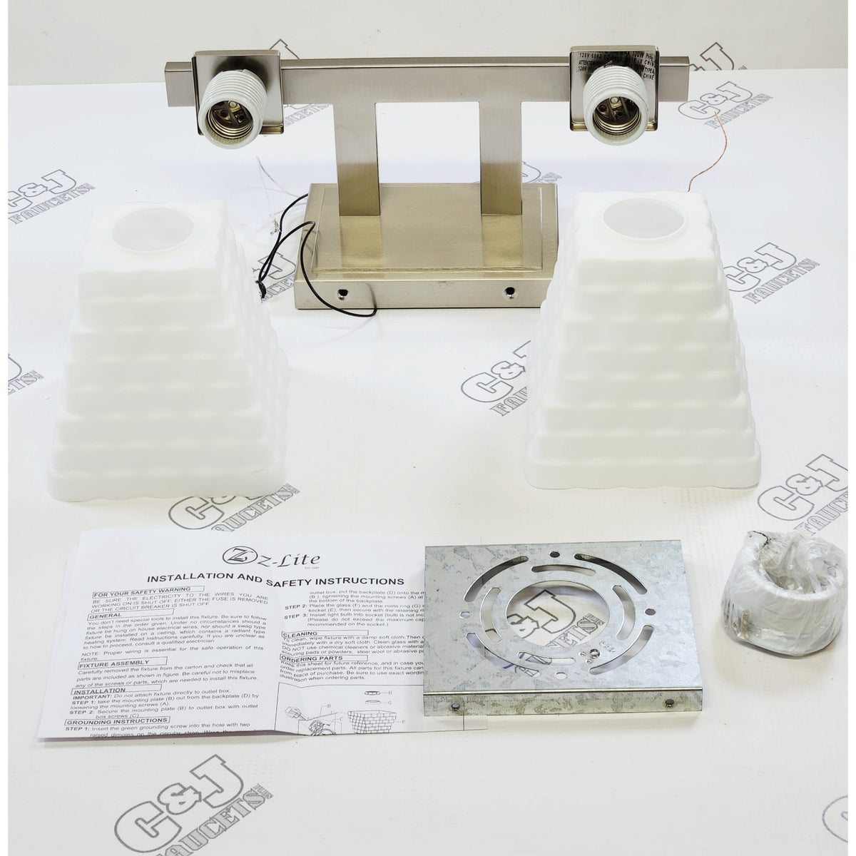 Z-Lite 7514-2V-BN Annalise 2 Light Bathroom Wall Sconce - Brushed Nickel READ