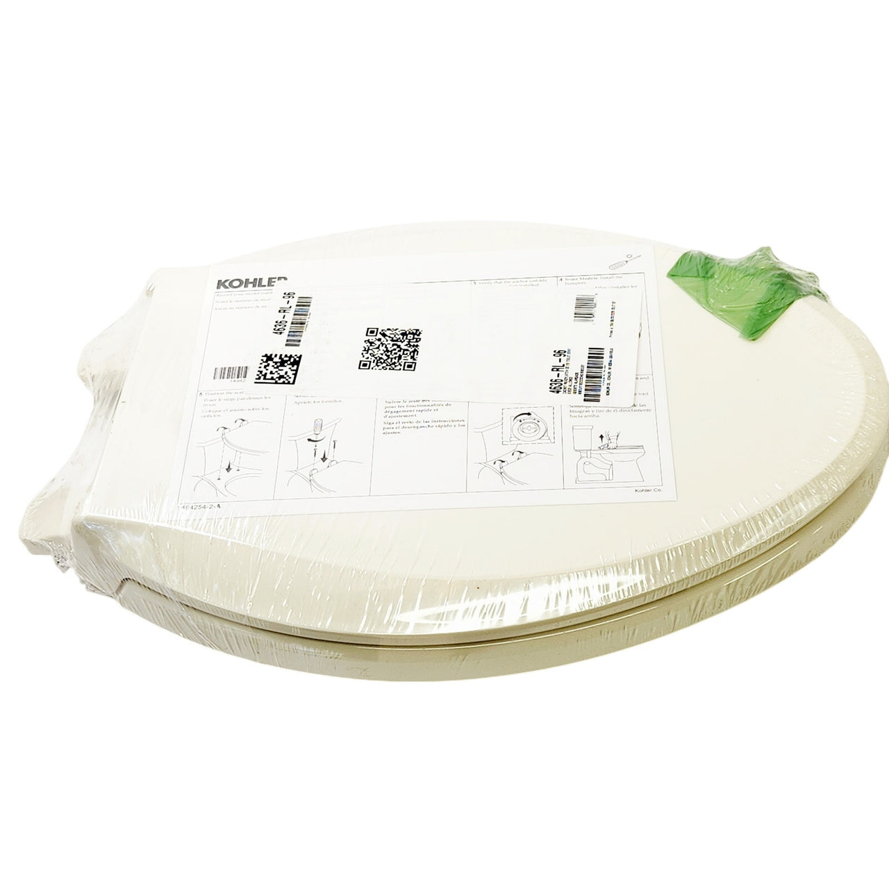 Kohler 4636-RL-96 Cachet Elongated Closed-Front Toilet Seat w/Soft Close-Biscuit