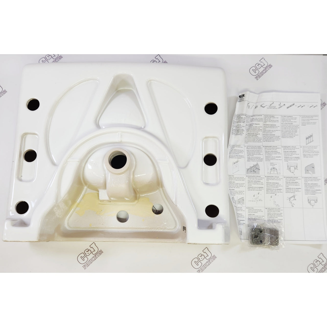 Kohler 1997-1R-0 Brenham 14-3/8" Wall Mount Bathroom Sink With Overflow - White
