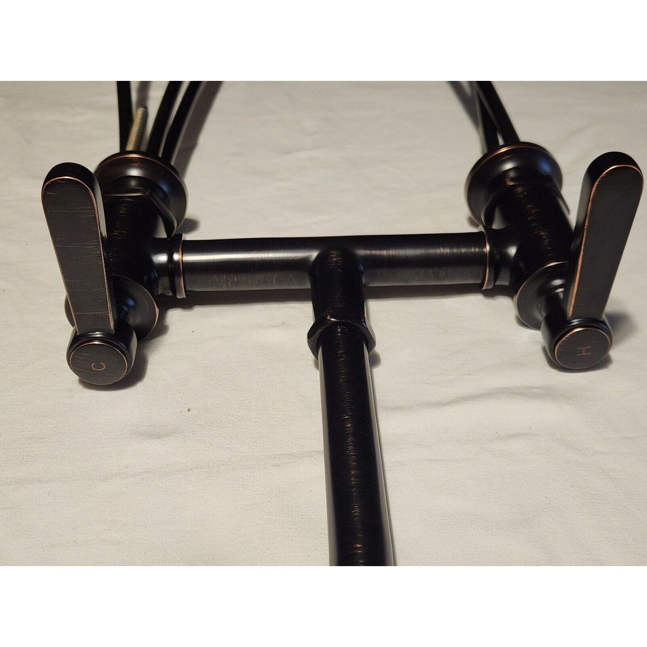 Pfister LG31-TDY Port Haven Kitchen Bridge Faucet w/Side Sprayer - Tuscan Bronze